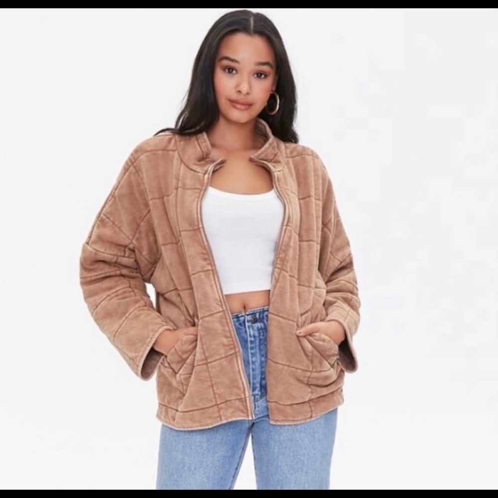 NWT Forever 21 quilted dolman jacket free people dupe